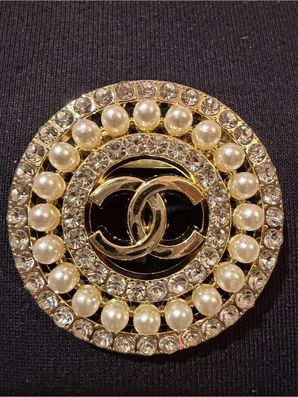 Gold Luxury Brooch Pin FENDI jewelry Crystal Designer logo silver ring necklace